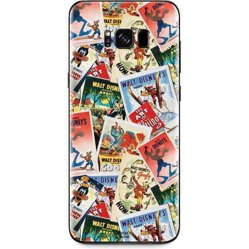 Disney Friends Retro Goofy Stamps Art Galaxy S8 Plus Skin